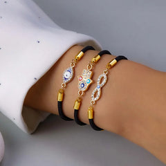 Turkish Evil Eye Bracelets For Women Men Handmade Braided Black Red Rope Lucky Bracelet Fashion Couple Friendship Jewelry Gifts