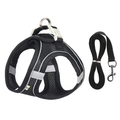 Dog Harness Leash Set for Small Dogs Adjustable Puppy Cat Harness Vest French Bulldog Chihuahua Pug Outdoor Walking Lead Leash Pet Shop