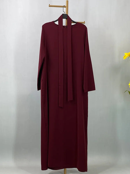 Hot Selle Muslim Woman Abaya With Pockets Islamic Casual And Simple Long Dresses Moroccan Caftan Woman Dubai Abaya Ramadan Black