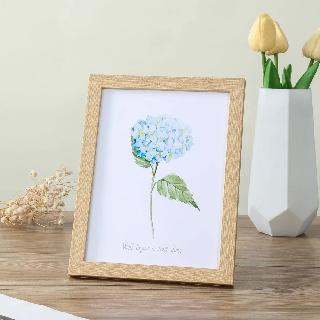 Wooden Photo Frame – Wall Hanging & Stand Display (10x15–A4) Home Decor