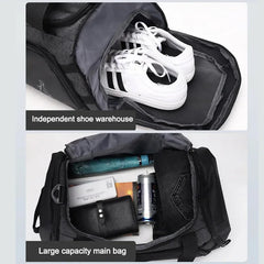 Waterproof Nylon Gym Bag – Dry & Wet Separation Sports Travel