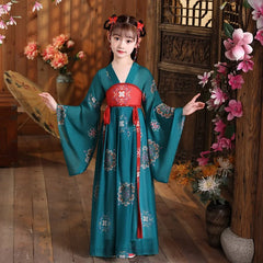 China Traditional dress for Girls Ancient Chinese Costume Child Kid Fairy Dress Cosplay Hanfu Folk Dance Performance Clothing