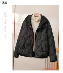 Korean Style Women’s Cropped Puffer Coat – Winter Casual Jacket
