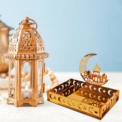 Ramadan Tray Table Centerpieces Plate Acrylic Ramadans Eid Mubarak Decorations for Home 2025 Islam Muslim Festival Party Gifts