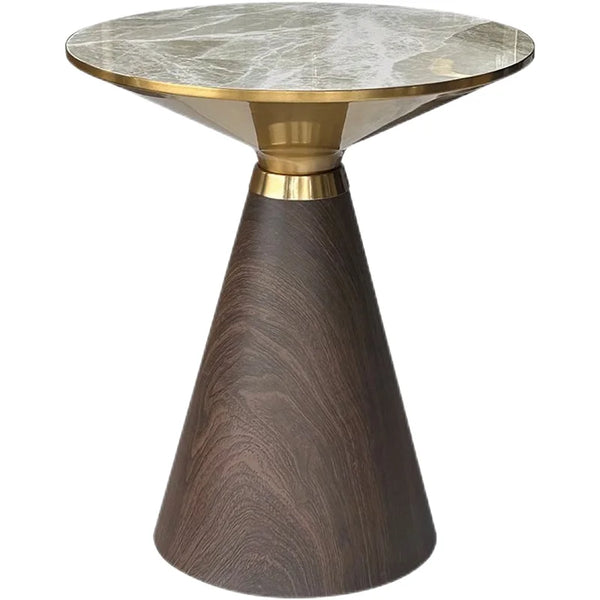 Nordic Light Luxury Round Coffee Table Modern Exquisite Home Creative Corner Table Living Room Furniture Sofa Side Rock Plate Round Tables