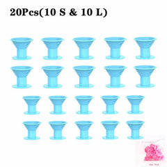 10/20pcs Soft Rubber Hair Curlers Silicone Heatless Hair Rollers Clips No Hurt Hair Rollers Hairdressing DIY Hair Styling Tools