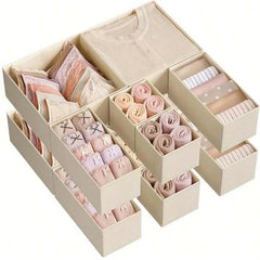 Foldable Polyester Underwear Organiser Set, 12 Pieces