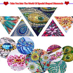 3-Piece 2D DIY Diamond Painting Pendant Set – Home & Window Decor