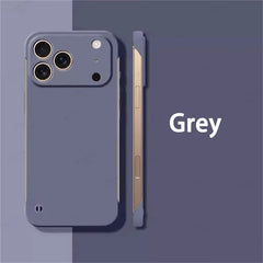 Borderless Hard PC Ultra Slim Frosted Phone Case For iPhone 17 15 16 14 13 12 11 Pro Max Plus Frameless Cover For iPhone 17 Air