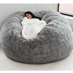 Soft Warm 180*90cm Fur Giant Removable Washable Bean Bag Bed Cover Comfortable Living Room Furniture Lazy Corner Sofa
 Coat
