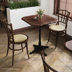 American Retro Cafe Solid Wood Table and Chair Combination Milk Tea Dessert Bakery Restaurant Commercial Dining Chair Kitchen & Dining Furniture