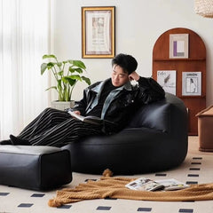 Lazy Sofas Living Room  Single Corner Sofa Modern Design Sofa for 1 Person Can Lie Down Beanbag Tatami Thickened Leather Home Living Room Furniture