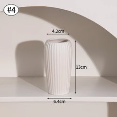 INS Nordic White Ceramic Vase – Decorative Flower Pot Home Decor