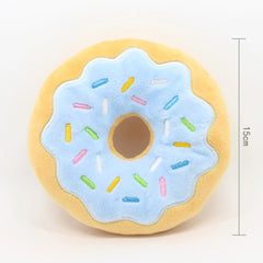 Dog Toys Donut Plush Soundmaking Cute Toy Pets Dog Squeaky Sound Funny Interactive Bite-Resistant Chew Biting Teeth Grinding Pet Shop