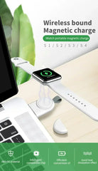 Magnetic Watch Wireless Charger Dock Base For iWatch Series 10 9 8 7 6 5 4 SE/3/2 Utlra Portable Travel Wireless Charging Stand