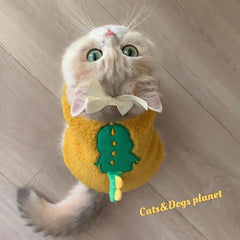 Creative Cat Sweater Cartoon Soft Pet Clothes Warm Fleece Windproof Dog Jacket for Puppy Cats