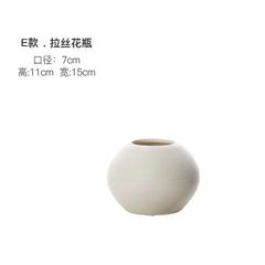Minimalist Handmade Art Zen Vase Ceramic Decoration Living Room Model Home Decoration Black and White Art Vase Hand Drawing Home Decor