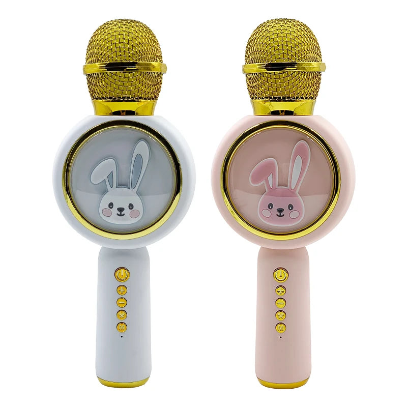 TWS Bluetooth-compatible Karaoke Microphone Wireless magic sound Microfone TF Speaker Sing Mic For Children Lovely Gift
