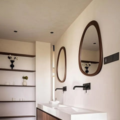 Irregular Wall Mirror Smart Bathroom Mirrors Decorative Fogless Makeup Mirror Vintage Bathrooms Full Body Mirrors with Light