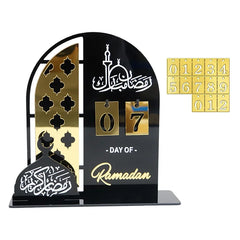 Acrylic Islamic Ramadan Countdown Calendar Gifts Day of Ramadan Calendar with Replacing Number 2026 Eid Mubarak Home Decoration