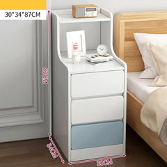 Modern Wooden Mini Nightstand with Drawer Storage