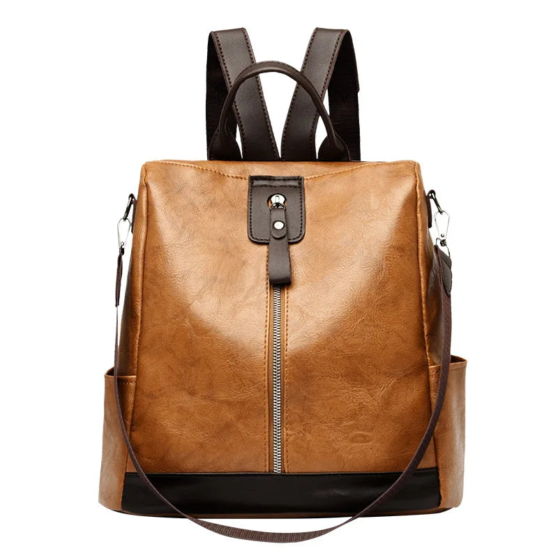Female Backpack Multifunction PU Leather School Bag Women Shoulder Bag Travel Back Pack Mochila Feminina