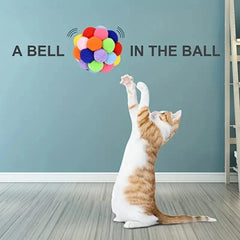 1/3PCS Cat Toys Cat Plush Ball Toy Pet Elastic Bell Ball Self Hi Ball Playing Cat Colorful Woolen Ball Pet Shop