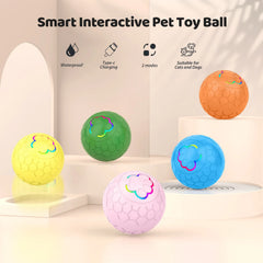 Smart Interactive Dog Toy Ball – USB RGB Rolling Ball Pet Shop