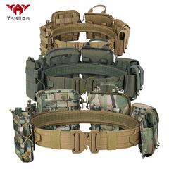 YAKEDA  Training belt outdoor patrol eight piece set, detachable and adjustable training belt