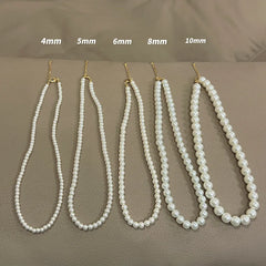 Vintage White Imitation Pearl Chain Choker Necklace for Women 2025 New Trendy Temperament Beaded Necklace Wedding Jewelry Gift