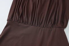 Halter Ruched Backless Mini Dress for Women – Summer Party & Club