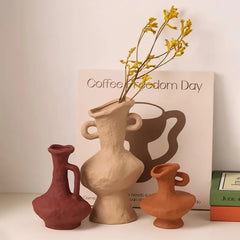 Hydroponics Nordic Style Simple Flower Pot, Ceramic White Vases, Table Accessories, Bathroom Aesthetic Room Home Decor