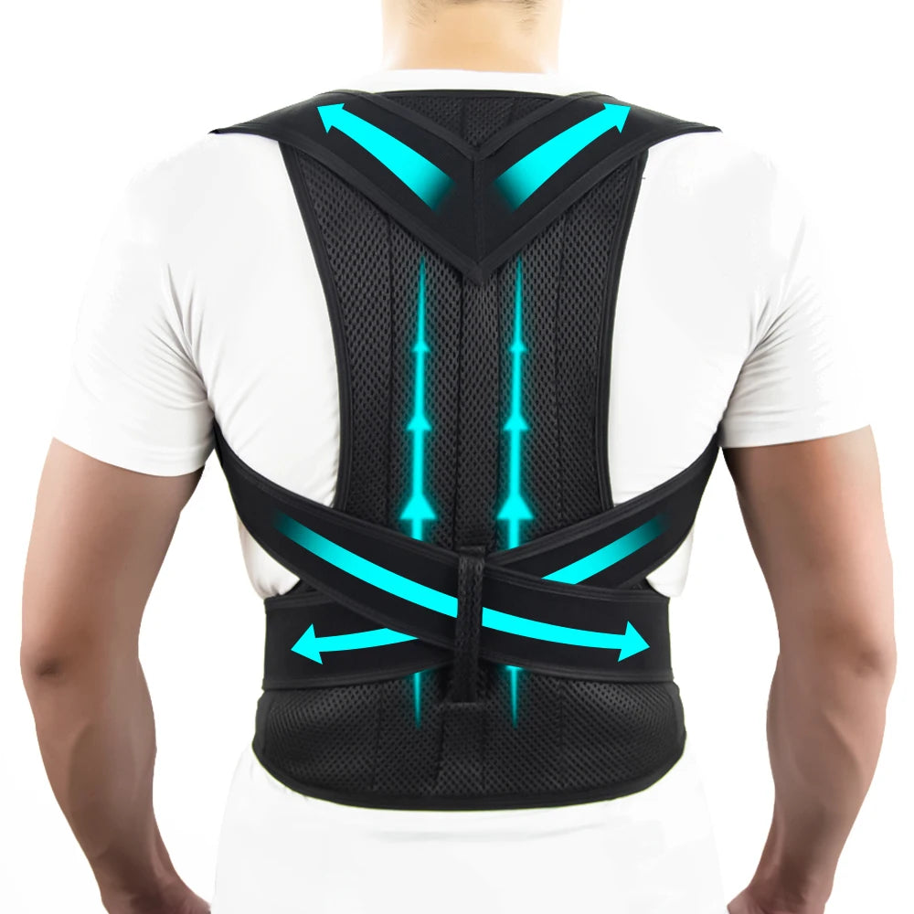 Adjustable Back Brace Posture Corrector – Shoulder Support