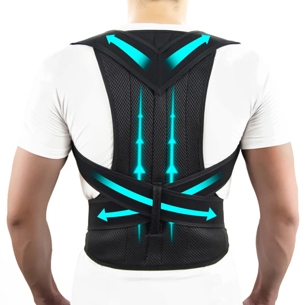 Adjustable Back Brace Posture Corrector – Shoulder Support