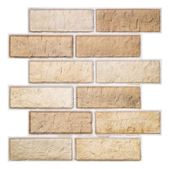 3D Wall Sticker Self-adhesive Faux Brick Wall Panel Peel and Stick Tile Backsplash for Kitchen Bedroom Waterproof Tile Sticker Home Decor
