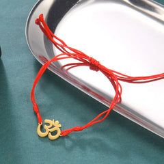 Dawapara Om Ohm Aum Charm Spiritual Pendant Stainless Steel Bracelet Yoga Jewelry Meditation Buddhist Spiritual Amulet