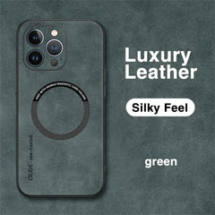 For Magsafe Leather Shockproof Phone Cases For iPhone 17 16 15 14 13 12 11 Pro Max 16e Plus Air Magnetic Wireless Charging Cover