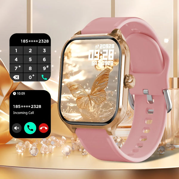 LAXASFIT New Smart Watch Bluetooth Talk Tracking Heart Rate Sleep Monitor Bluetooth Smart Watch Gifts for Men and Women