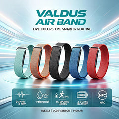 VALDUS Air Band Smart Bracelet Man Woman Heart Rate Blood Pressure Calorie HRV Waterproof Long Battery Life NFC Fitness Tracker