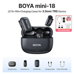 BOYA BOYA Mini Wireless Lavalier Lapel Microphone for iPhone iPad Android Type-C Phone Live Broadcast Audio Video Recording Vlog