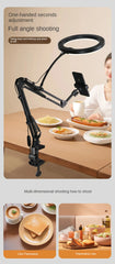 Live Stand Mobile Phone Professional Overhead Lighting Fixed Shooting Camera With Instructi Recording Video Selfie Stick