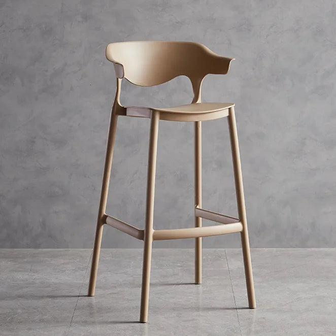 Bar Chair Household Plastic Island Backrest High Foot Dining Chair Stackable High Stool Cafe Negotiation High Stools Kitchen & Dining Furniture Bar Stools & Counter Stools