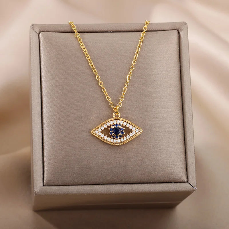 Pentagram Necklaces Pendants Stainless Steel  Chain Star Of David Choker Necklace For Women Jewish Jewelry Collares