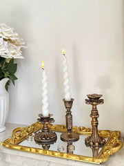 Retro Resin Candle Holder Sconce Nostalgic Antique French Candle Holder Home Decoration Photography Romantic Props