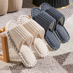 Men’s Open Toe Slippers Anti-Slip Indoor Home Shoes