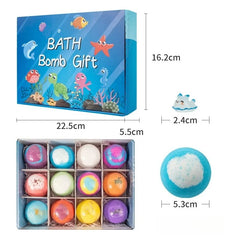 Children’s  Bath Bombs Set Bath Gift with Hidden Toys Safe Ocean Bubble Bath Perfect for Sensory Play Bathtime Fun