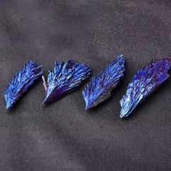 Natural Black Tourmaline Peacock Feather Electroplated Crystal Healing Reiki Mineral Specimen Rainbow Rocks Diy Home Decoration