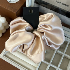 Korean Big Scrunchies – Pink & White Hair Bands for Women