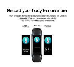 AMOLED Smartwatch Body Temperature Monitor Fitness Clock Sports 3ATM Waterproof Men Smart Watch Band for Women IOS Android 2026
