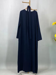 Hot Selle Muslim Woman Abaya With Pockets Islamic Casual And Simple Long Dresses Moroccan Caftan Woman Dubai Abaya Ramadan Black